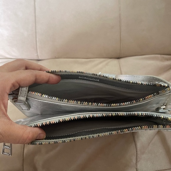 Zadig & Voltaire Crossbody Silver Python-effect Leather with Shoulder Strap - Picture 3 of 3